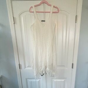 Society Girl White Lace Sundress XL